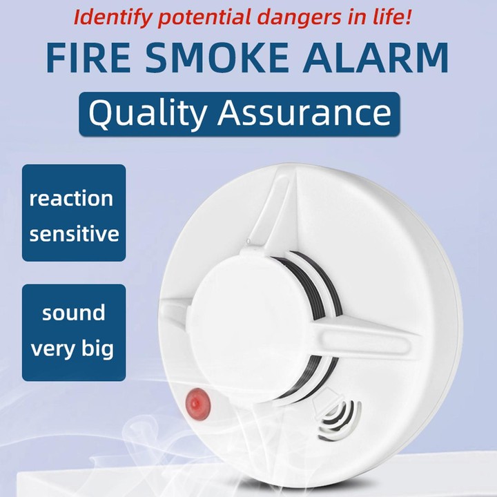 Standalone Smoke Alarm Household Fire Smoke Detector, Style: Russian