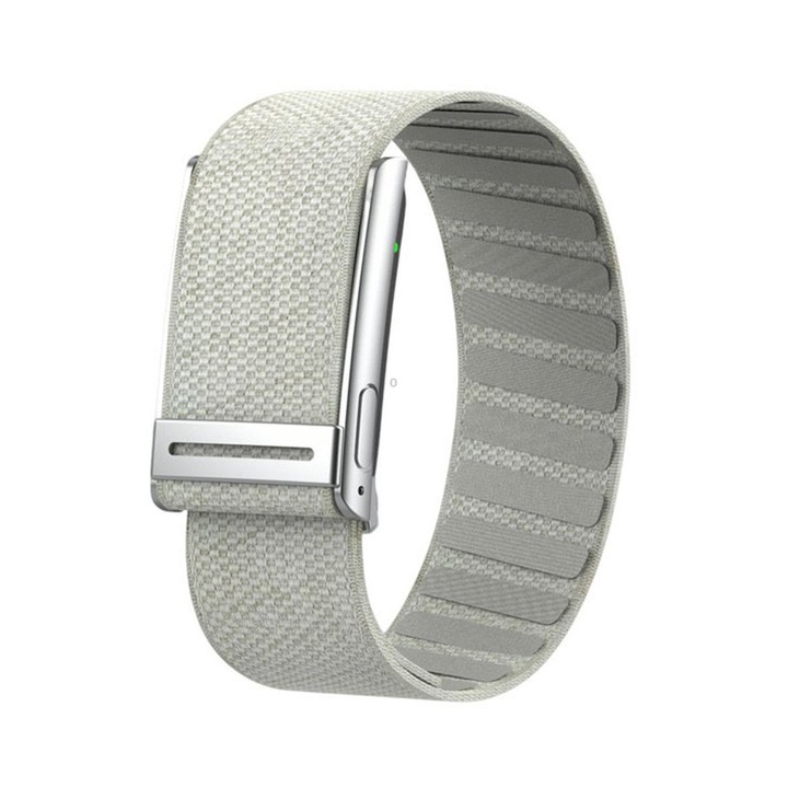 Screenless Fitness Tracker with ECG & HRV Lightweight Nylon Braided Band Health Monitor(Silver)