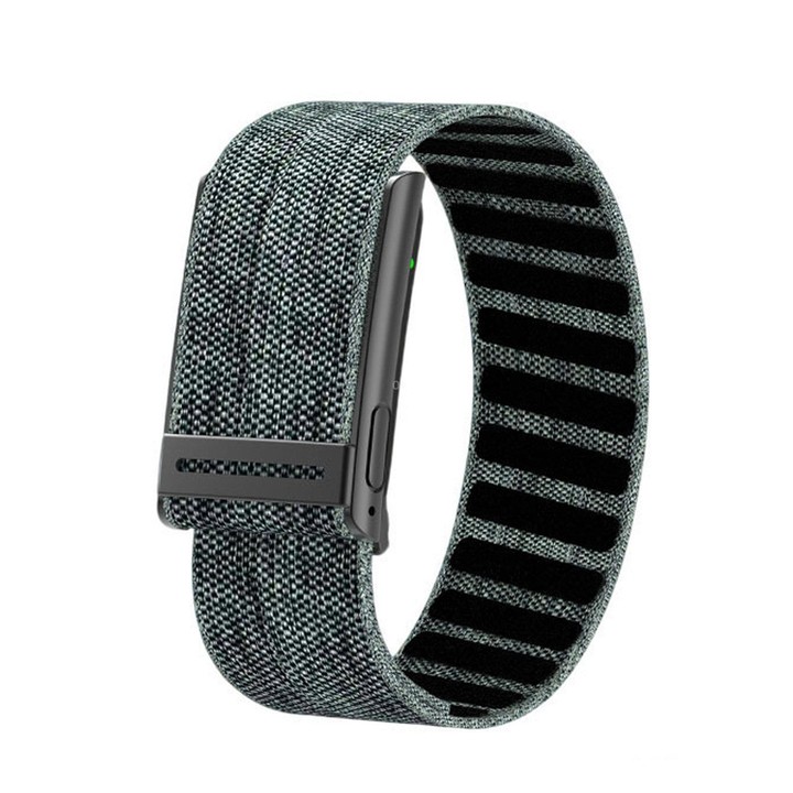Screenless Fitness Tracker with ECG & HRV Lightweight Nylon Braided Band Health Monitor(Black Green)