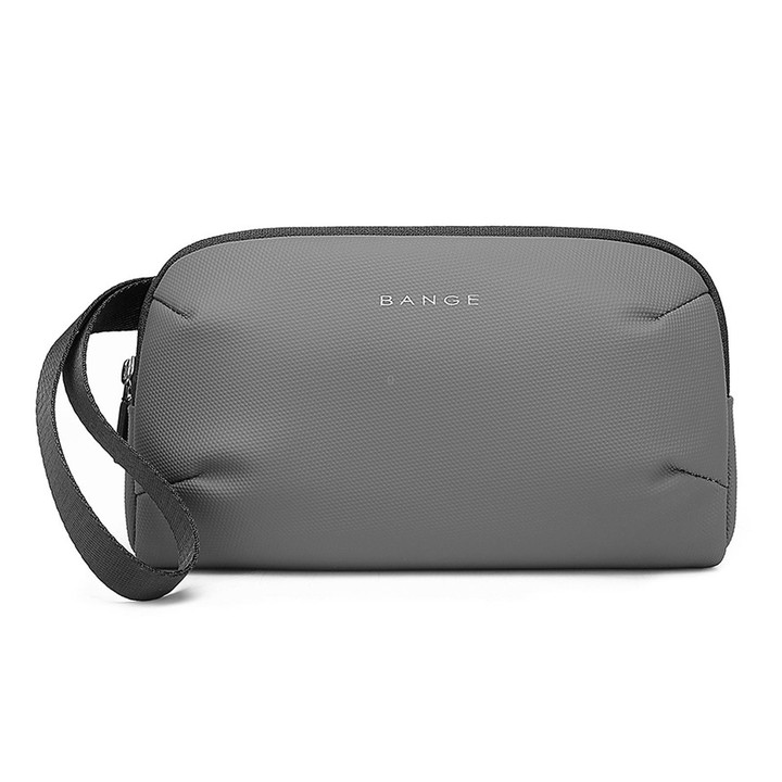 BANGE BG-7918 Electronic Organizer Travel Cable Bag Water-Resistant Digital Accessories Pouch With Wristlet(Gray)