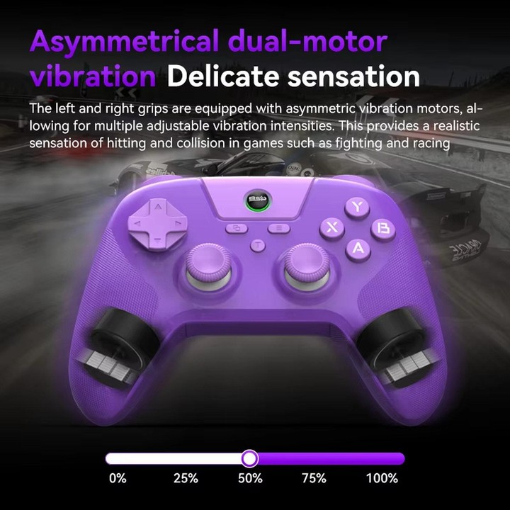 BSP G3 Tri-Mode Game Controller With Carbon Joysticks Macro Keys For PC / Switch / PS4 / iOS & Android With Stand Black