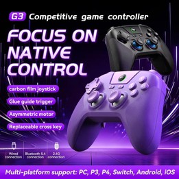 BSP G3 Tri-Mode Game Controller With Carbon Joysticks Macro Keys For PC / Switch / PS4 / iOS & Android With Receiver White