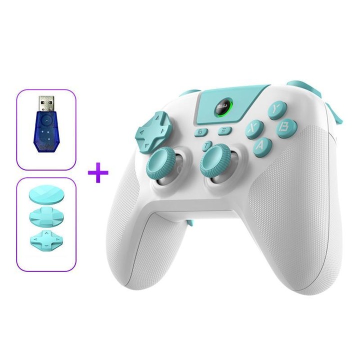 BSP G3 Tri-Mode Game Controller With Carbon Joysticks Macro Keys For PC / Switch / PS4 / iOS & Android With Receiver White