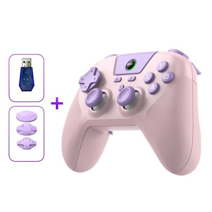 BSP G3 Tri-Mode Game Controller With Carbon Joysticks Macro Keys For PC / Switch / PS4 / iOS & Android With Receiver Pink