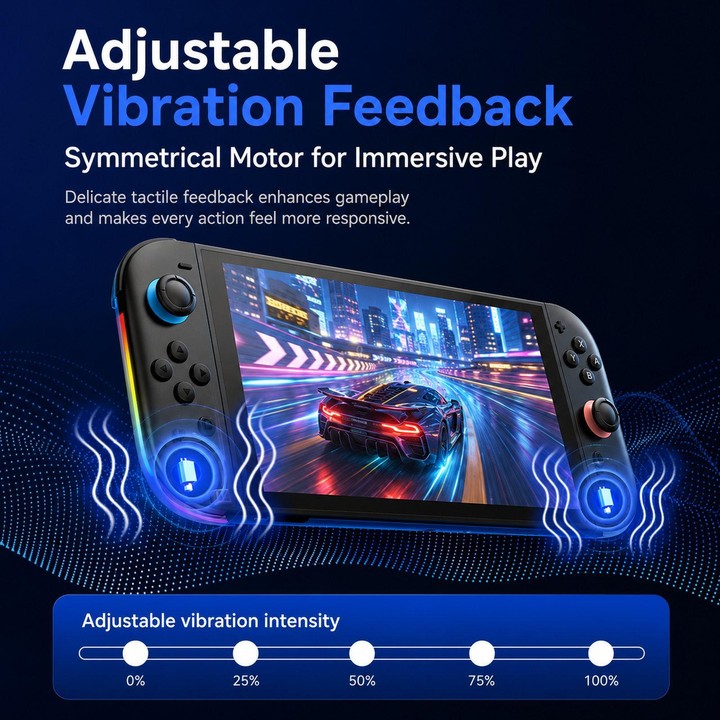 JOY-06 Magnetic Wireless Controllers For Switch 2 With Carbon Film Joysticks, 9-Axis Gyro, One-Key Wake-Up(White)
