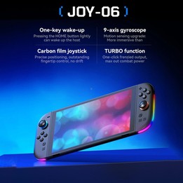 JOY-06 Magnetic Wireless Controllers For Switch 2 With Carbon Film Joysticks, 9-Axis Gyro, One-Key Wake-Up(Blue Orange)