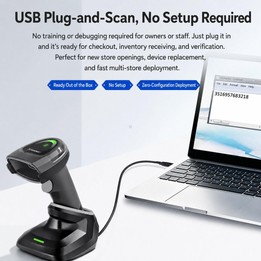 Yokoscan BWHS28AiMax 2.4G Bluetooth Wireless 2D Barcode Scanner Barcode Reader For Supermarket Cashier, Spec: With Base