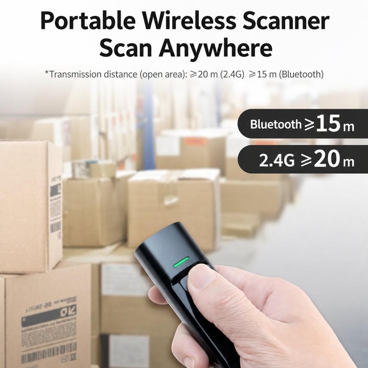 Yokoscan P2300L 2.4G Bluetooth Wireless Portable 2D Barcode Scanner Handheld Scan Gun For Express & Logistics