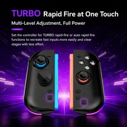 For Nintendo Switch 2 Left + Right Magnetic Controllers 9-Axis RGB Motion-Sensing Hall-Effect Joystick With Bluetooth 5.4 Wake-U