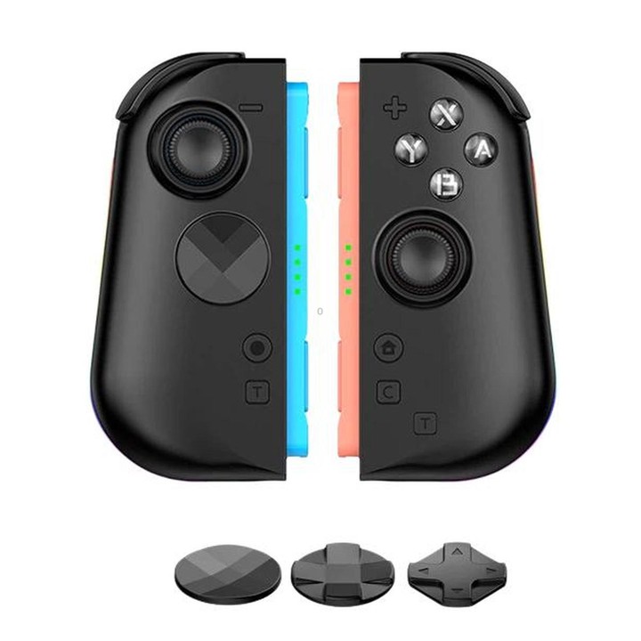 For Nintendo Switch 2 Left + Right Magnetic Controllers 9-Axis RGB Motion-Sensing Hall-Effect Joystick With Bluetooth 5.4 Wake-U