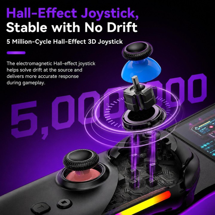 For Nintendo Switch 2 Left + Right Magnetic Controllers 9-Axis RGB Motion-Sensing Hall-Effect Joystick With Bluetooth 5.4 Wake-U