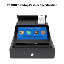Yokoscan T3 Dual Touch Screen All-In-One Pos Machine Cash Register With Printer For Catering Supermarket AU Plug