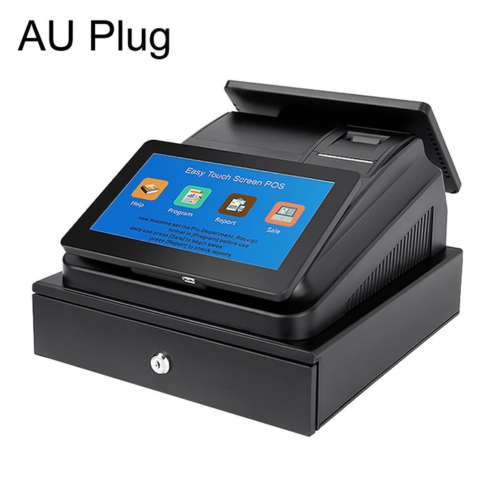 Yokoscan T3 Dual Touch Screen All-In-One Pos Machine Cash Register With Printer For Catering Supermarket AU Plug