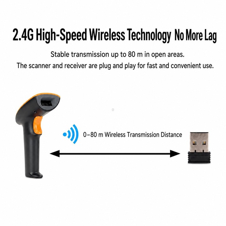 Yokoscan QR Code Scanner For Express Pharmacy Supermarket & Warehouse, Style: Dual Wireless