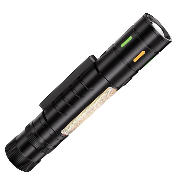 Multifunctional Zoom Car Flashlight Magnetic Led Work Light For Vehicle Maintenance(Black)