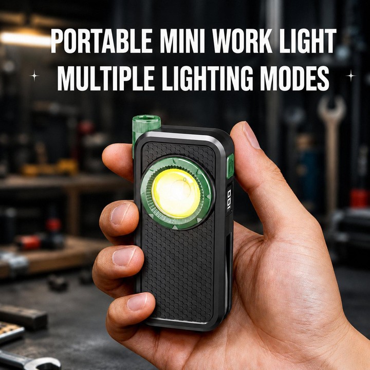Multifunctional Magnetic Flexible Hose Cob Work Light Portable Flashlight For Outdoor Emergency Lighting(Black)
