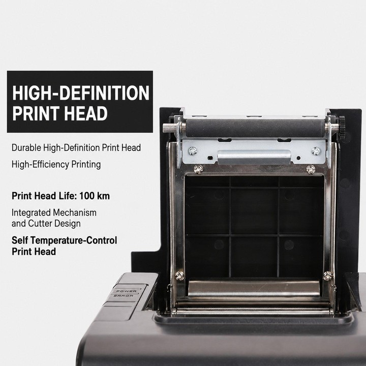 Xprinter XP-Q200 USB+Lan Port Thermal Receipt Printer 80mm Printing Machine For Catering & Milk Tea Shops EU Plug