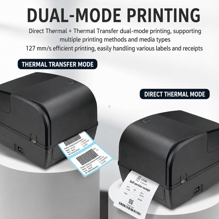 Xprinter XP-TT426B Thermal Transfer Ribbon Printer For Labels And Clothing Hang Tags, Spec: USB + Bluetooth(UK Plug)