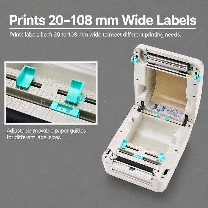 Xprinter XP-470B Thermal Barcode Printer Express E-Waybill Label Machine, Spec: USB + Bluetooth(US Plug)