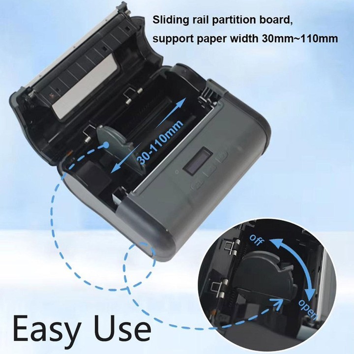 M430B Portable 4 inch Thermal Label Printer Wireless Bluetooth Shipping Label Maker With OLED Screen