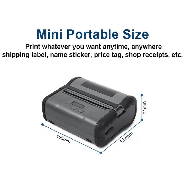 M430B Portable 4 inch Thermal Label Printer Wireless Bluetooth Shipping Label Maker With OLED Screen