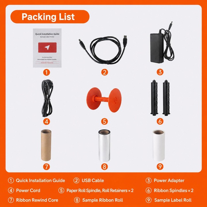 T4201 203dpi USB+Ethernet Thermal Transfer Direct Thermal Barcode Label Printer For Shipping Package And Jewelry Tag(UK Plug)