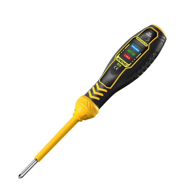 ANENG High-Precision Digital Smart Voltage Tester Pen With Non-Contact Induction(Yellow Phillips-head)