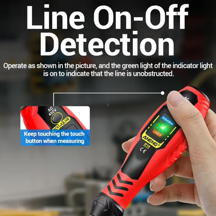 ANENG High-Precision Digital Smart Voltage Tester Pen With Non-Contact Induction(Yellow Phillips-head)