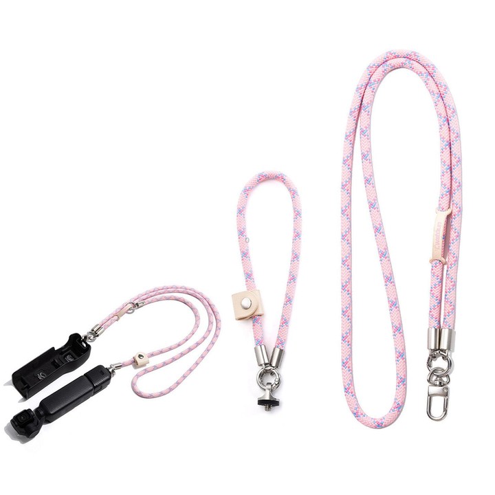Cwatcun D232 Camera Lanyard 2 In 1 Crossbody Neck Strap Adjustable Wrist Rope With 1/4 Screw Quick Release Clasp, Color: Small P