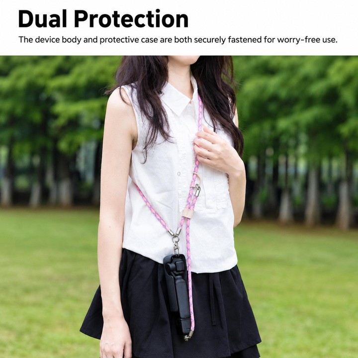 Cwatcun D232 Camera Lanyard 2 In 1 Crossbody Neck Strap Adjustable Wrist Rope With 1/4 Screw Quick Release Clasp, Color: Small L