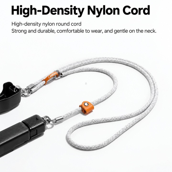 Cwatcun D232 Camera Lanyard 2 In 1 Crossbody Neck Strap Adjustable Wrist Rope With 1/4 Screw Quick Release Clasp, Color: Medium