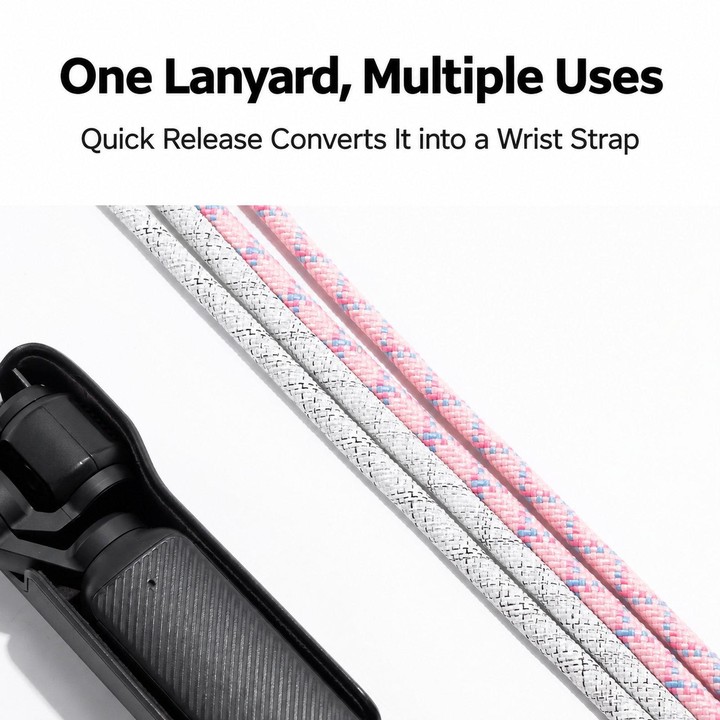 Cwatcun D232 Camera Lanyard 2 In 1 Crossbody Neck Strap Adjustable Wrist Rope With 1/4 Screw Quick Release Clasp, Color: Medium