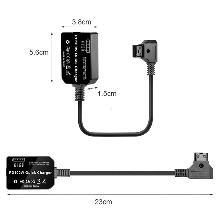 FOMITO PD 100W V-Mount Battery Charger D-Tap To Type-C Adapter