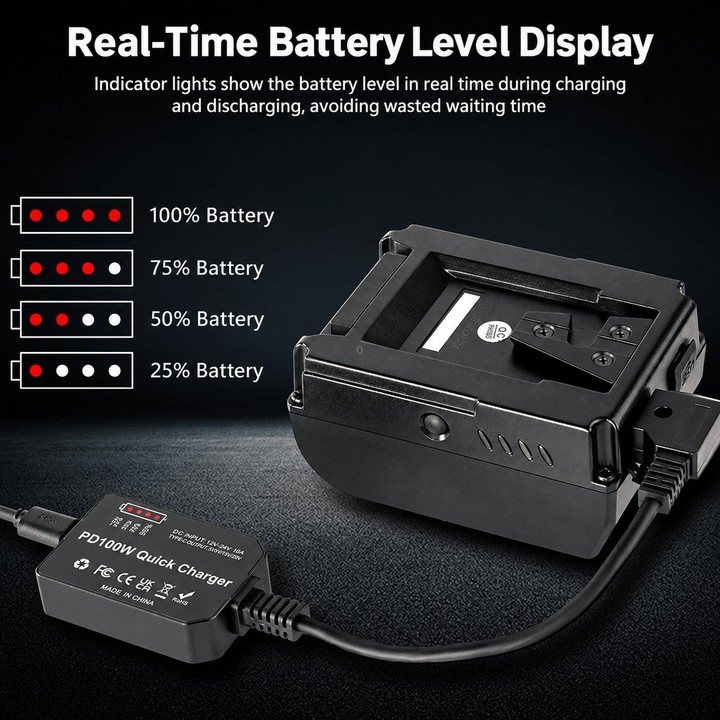 FOMITO PD 100W V-Mount Battery Charger D-Tap To Type-C Adapter