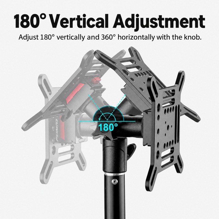 FOMITO Adjustable V-Mount Quick Release Monitor Bracket, Spec: Single