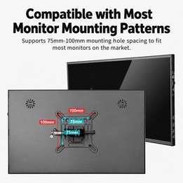 FOMITO Adjustable V-Mount Quick Release Monitor Bracket, Spec: Single