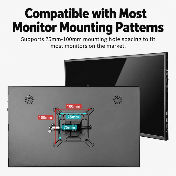 FOMITO Adjustable V-Mount Quick Release Monitor Bracket, Spec: Single