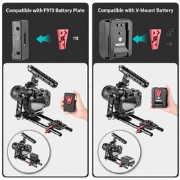 FOMITO VK-03R V-Mount Battery Hanging Plate Photography Expansion Accessory(Red)