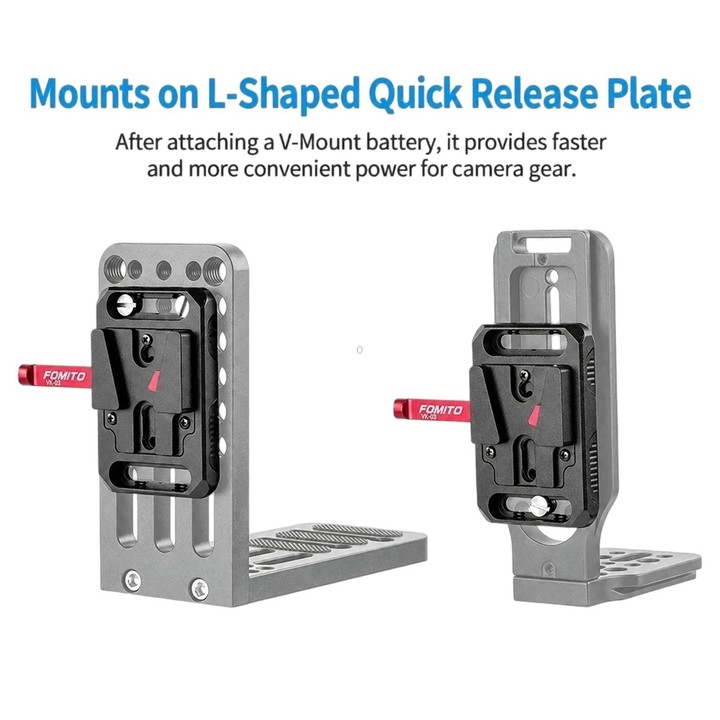 FOMITO VK-03R V-Mount Battery Hanging Plate Photography Expansion Accessory(Red)