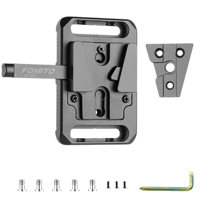 FOMITO VK-03R V-Mount Battery Hanging Plate Photography Expansion Accessory(Black)