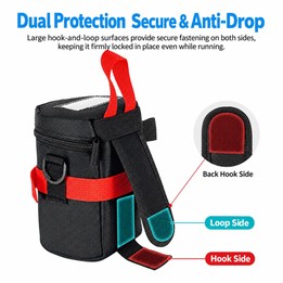FOMITO Handheld & Waist-Hung Portable Lens Bag For Mirrorless And DSLR Cameras, Spec: With Digital Display Medium Grey