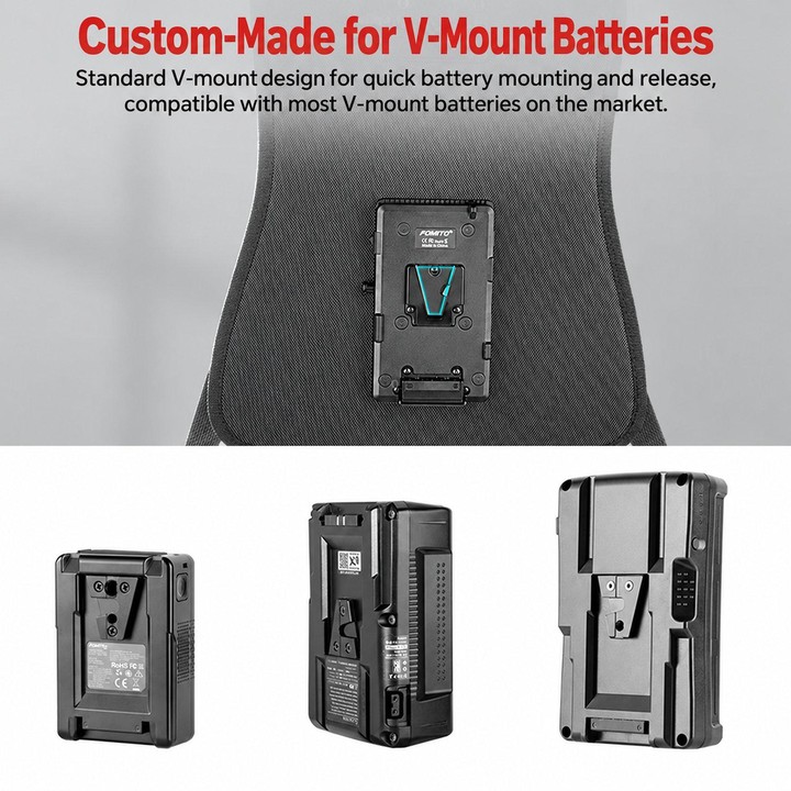 FOMITO Live Streaming V-Mount Battery Backpack Hanging Plate Mobile Wireless Video & Cloud Switcher Back Frame(Blue)