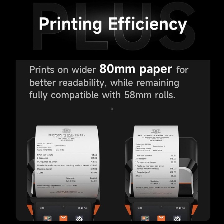 SUNMI V3PLUS Handheld POS Terminal 80mm Thermal Receipt Label Printer, Spec: Scanner 3+32GB