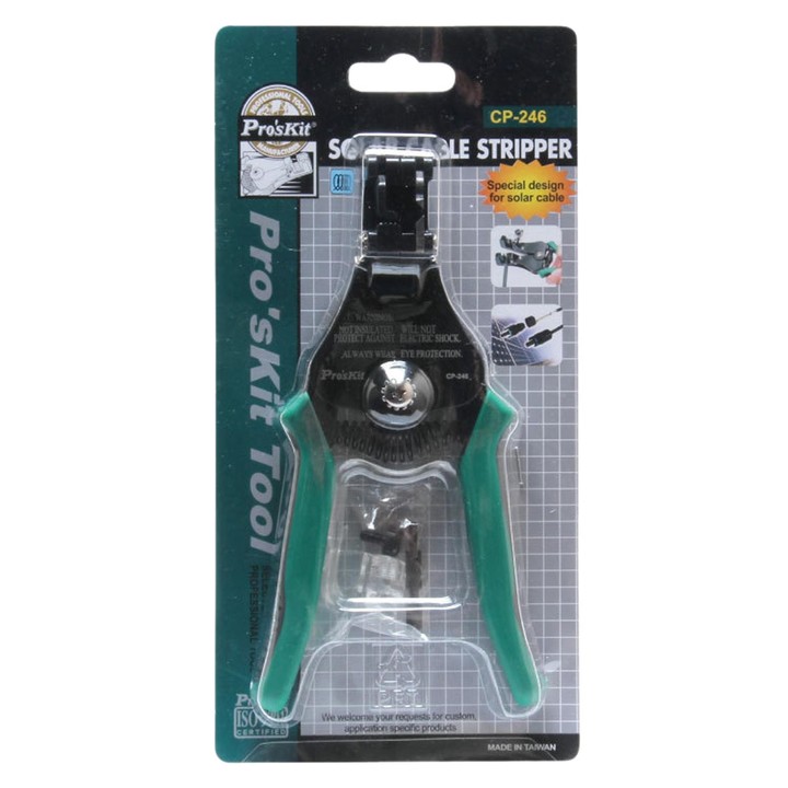 ProsKit CP-246 Adjustable Non-Slip Solar PV Cable Stripper