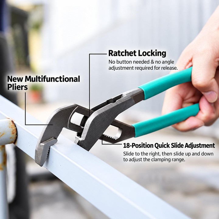 ProsKit PN-P210N 10 inch Quick Adjustment Water Pump Pliers Multifunctional Wide Jaw Pliers
