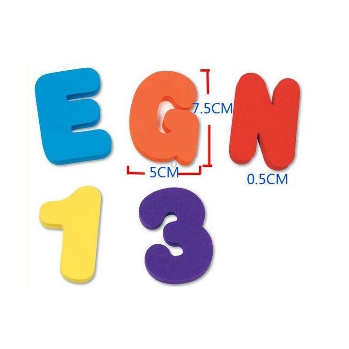 36pcs/Set Alphanumeric Letter Puzzle Baby Bath Toys Soft EVA Kids Baby Water Toys for Bathroom Early Educational Suction Up Toy