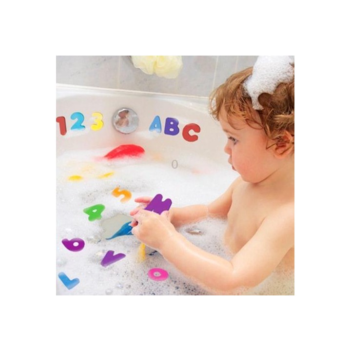 36pcs/Set Alphanumeric Letter Puzzle Baby Bath Toys Soft EVA Kids Baby Water Toys for Bathroom Early Educational Suction Up Toy