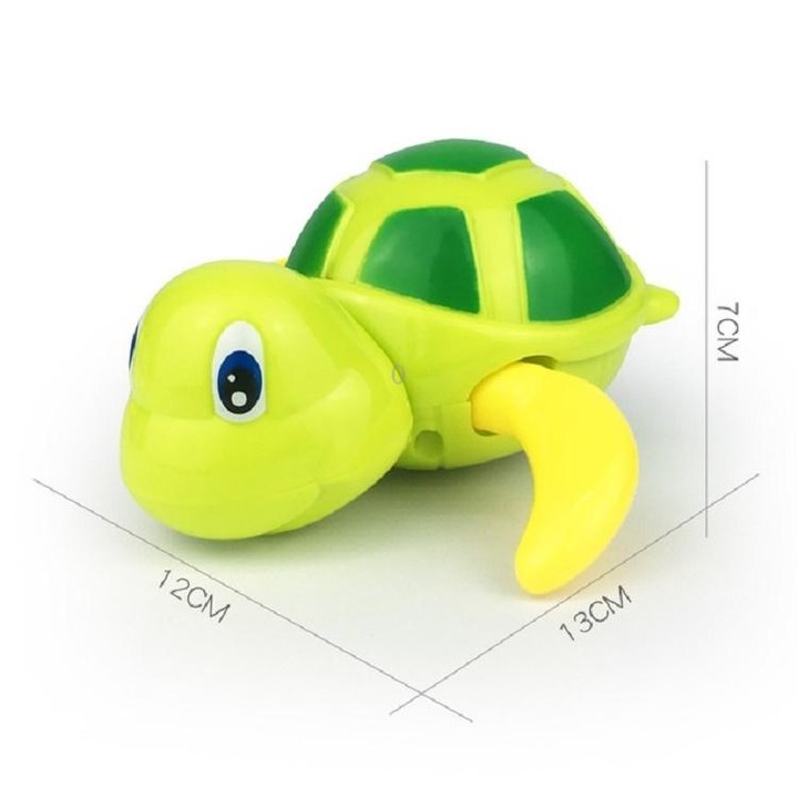 Cartoon Turtle Shape Clockwork Toy Babies Bathing Play Water Toy Children Educational Toy(Orange)