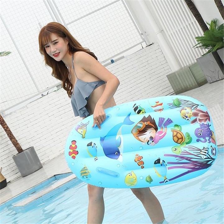 PVC Childrens Surfing Skateboard Water Toy, Size:100 x 53cm(Blue)