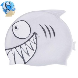 Ear Protection Small Fish Pattern Diving Cap Children Silicone Swimming Cap(C)